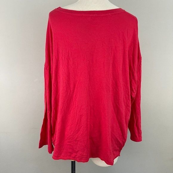 NWT SUNDRY Pink Fuchsia Crew Neck Long‎ Sleeve Shirt (4) - Picture 4 of 7